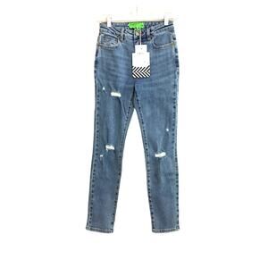 NWT Free People x Sandrine Rose Original Distressed High Rise Skinny Jeans 25